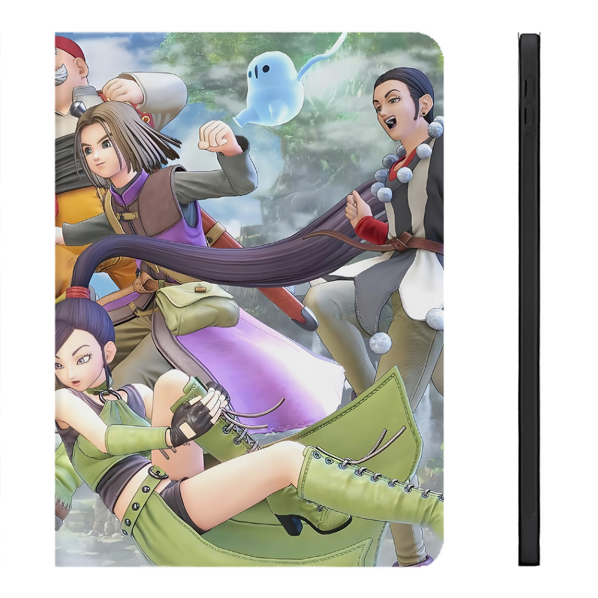 （画像用） ドラゴンクエスト Doragon Kuesuto Dragon Quest IPadケース ペンホルダー付き ブックスタイルデザイン